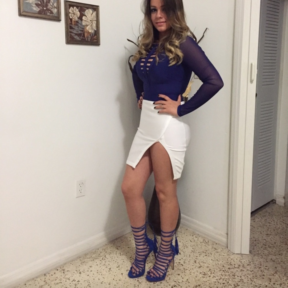 Blue Shoes and blouse